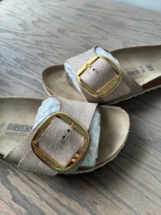 [Birkenstock] Madrid Big Buckle Washed Metallic Rose Gold sandal 39 - Picture 11 of 12